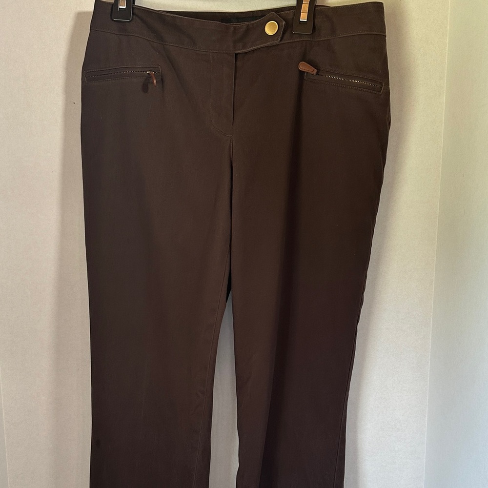 Talbots petites dark brown pants size 4p